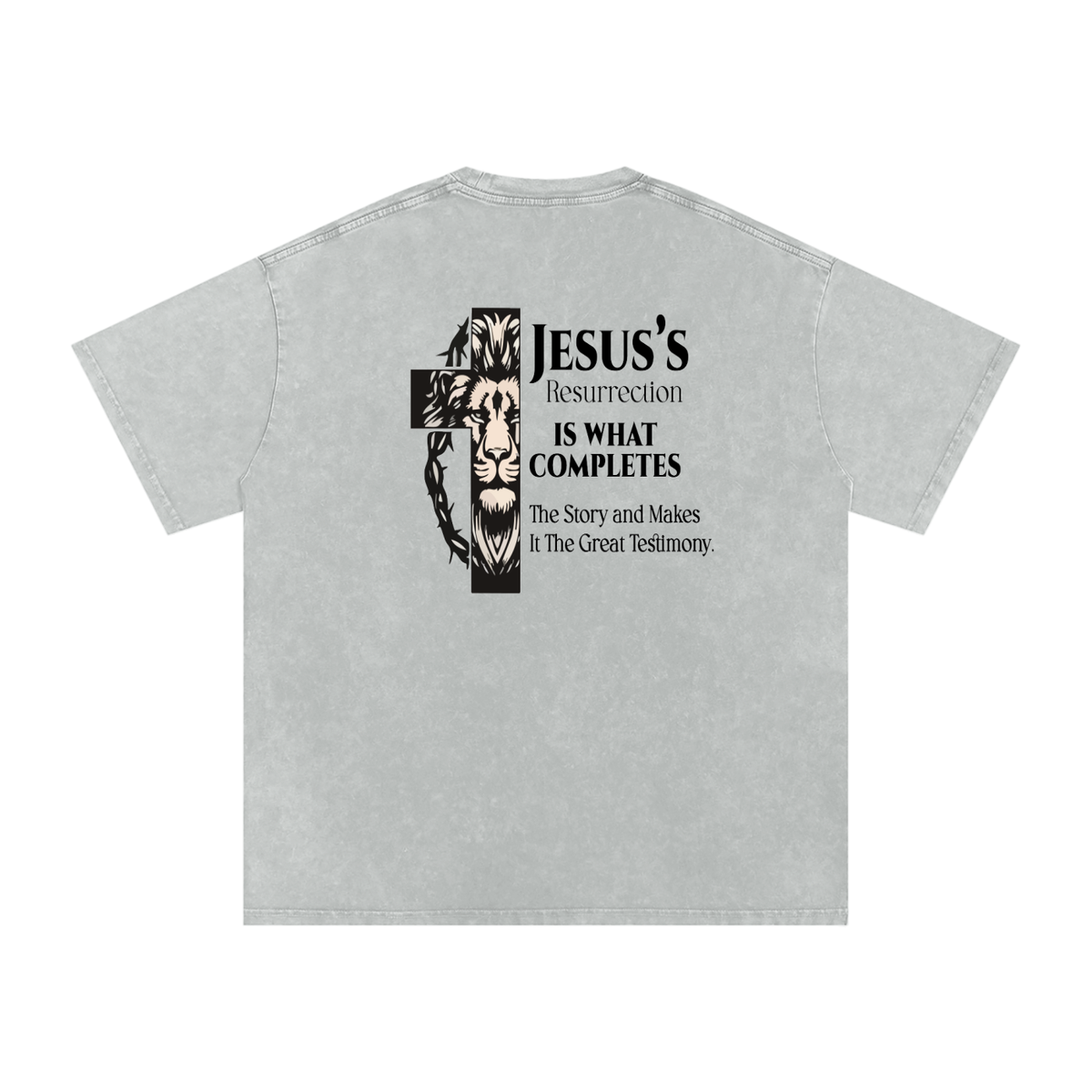 Snow Washed Oversized Cotton T-Shirt