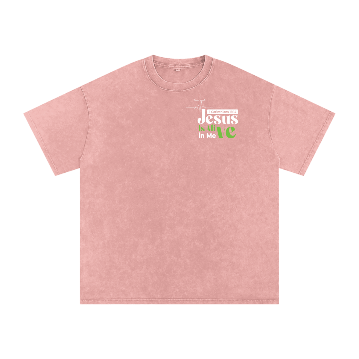 Snow Washed Oversized Cotton T-Shirt