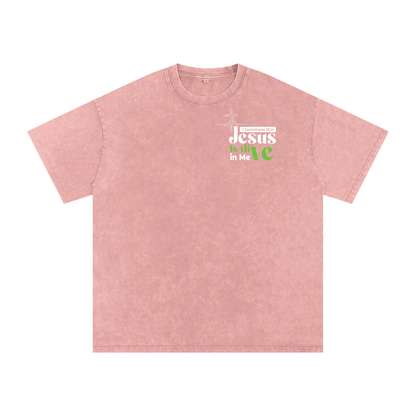 Snow Washed Oversized Cotton T-Shirt