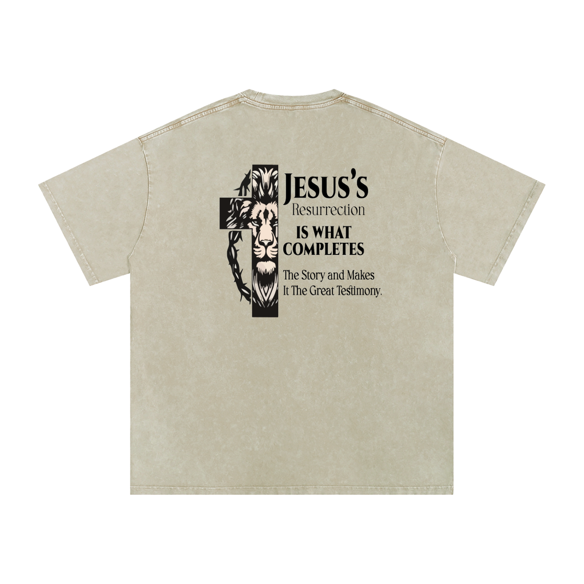 Snow Washed Oversized Cotton T-Shirt