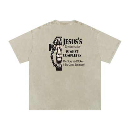 Snow Washed Oversized Cotton T-Shirt